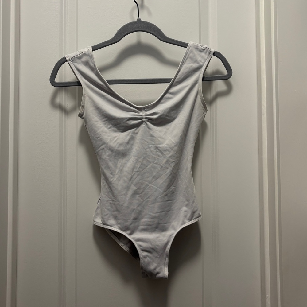 White Cap Sleeve Leotard